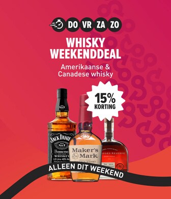 Weekenddeal: alleen dit weekend bourbon 15% korting